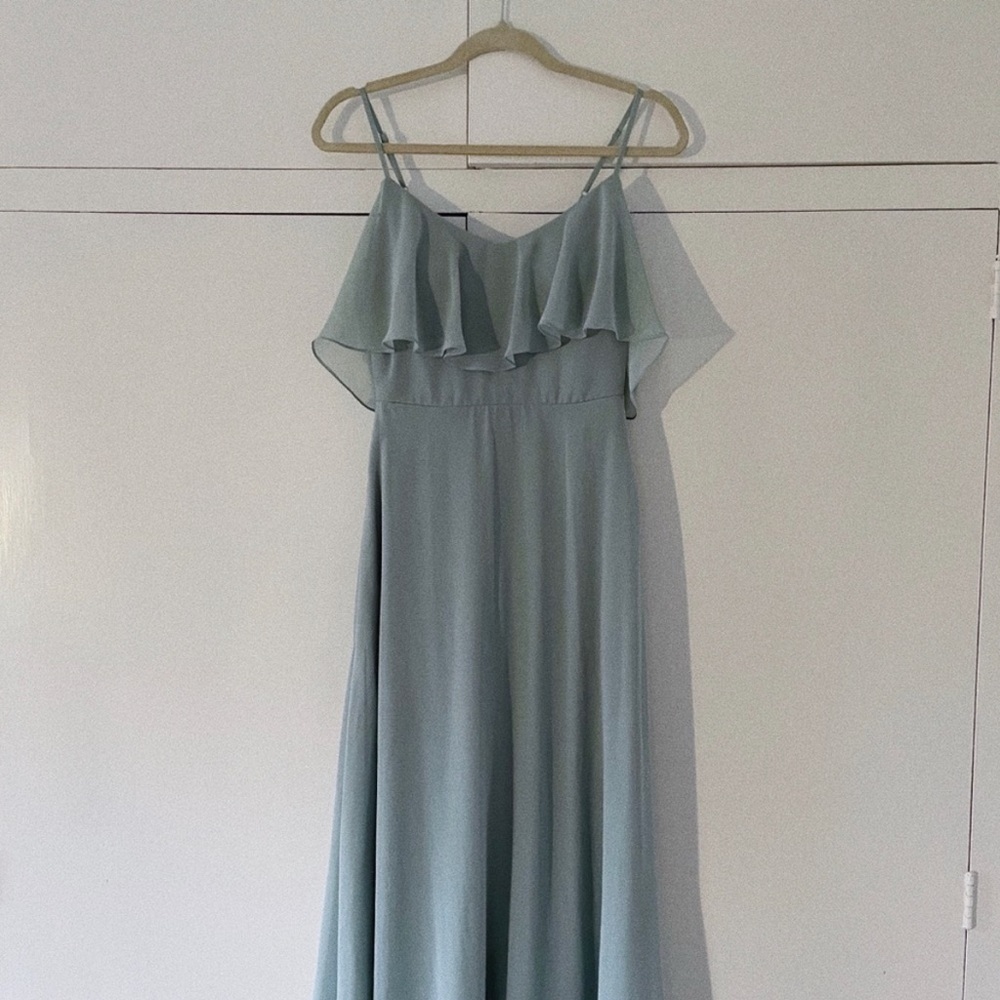Sage Chiffon Birdy Grey bridesmaid dress
